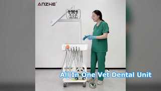 Thiết bị nha khoa thú y di động có đèn LED hình bướm tích hợp máy nén khí Máy đo siêu âm LE
