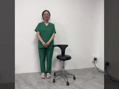 ST42 Trình diễn phân trợ lý nha khoa công thái học | Ghế y tá lăn có thể điều chỉnh chiều cao