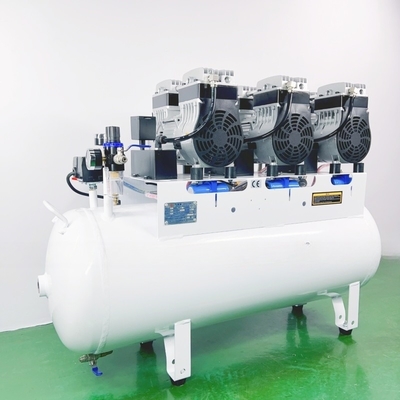 90L Silent Air Compressor Oil Free 2500W Dental Air Compressor Used For 6 Dental Chair