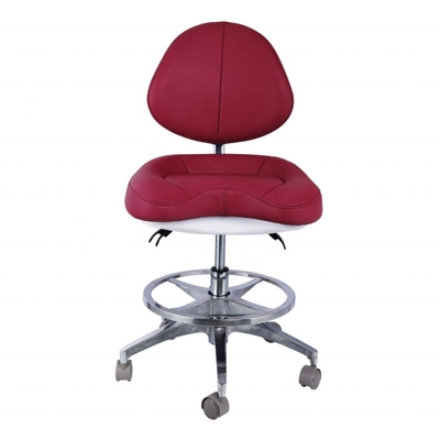 Soft Leather Dentist Stool Unique Comfortable Seat Adjustable Height Dentist Chair With Wheels