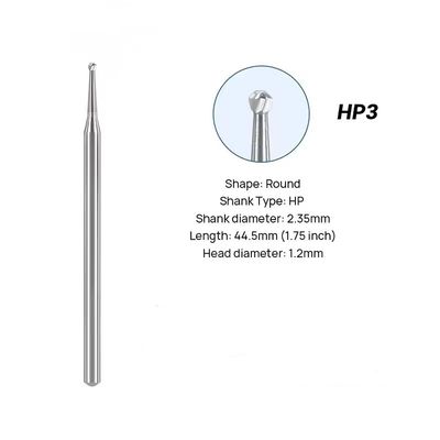 Tungsten HP Polishing Carbide Bur 2.35mm răng HP Carbide Bur cho tay thẳng