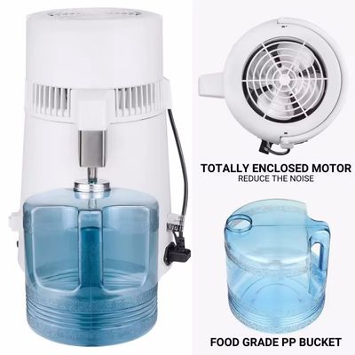 Máy chưng cất nước 4L Cho sử dụng gia đình Thép không gỉ Máy chưng cất nước nha khoa 1,5L/h