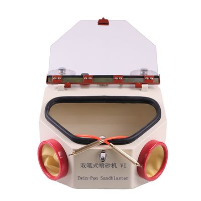 Máy phun cát răng LED Light Dental Sandblaster Hai bút thiết bị phòng thí nghiệm nha khoa Máy phun cát răng
