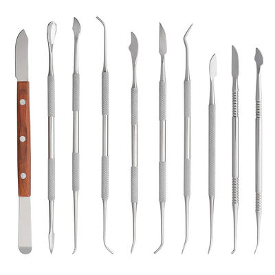 Chĩa hai đầu dao điêu khắc nha khoa Stainless Steel 10pcs/ Set Dental Wax Carving Tools