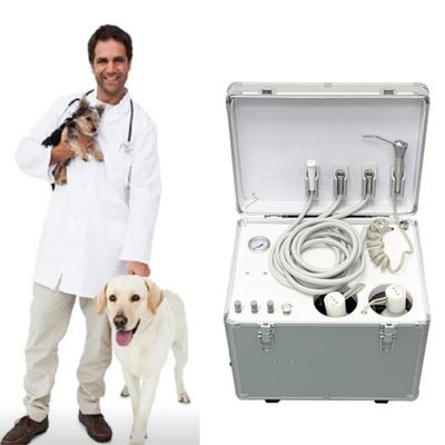 Vet Use Portable Dental Unit Luggage Style Pets Dental Treatment Machine With Air Compressor