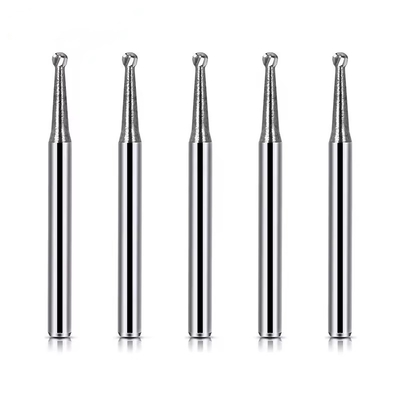 10 chiếc/Hộp Mũi mài nha khoa Tungsten Carbide Mũi mài hình cầu Carbide cho hàm giả