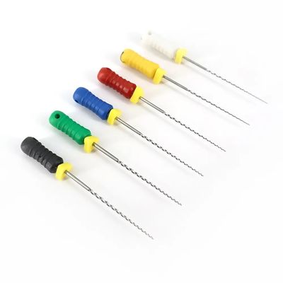 Chất lượng đảm bảo hồ sơ nha khoa sử dụng tay 25mm # 15-40 Stainless Steel Dental Reamers File