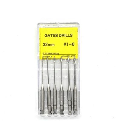 Mũi khoan Gates, Mũi khoan Reamers, Dũa xoay, Dụng cụ nội nha xoay bằng máy cho nha sĩ, dùng trong điều trị tủy răng, Gates Glidden
