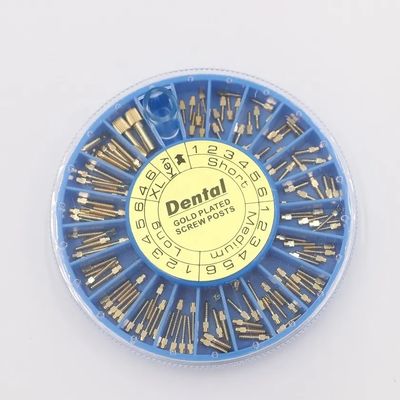 Điều trị sử dụng thép không gỉ răng vít Post Dental Instrument Endodontic assorted vàng mạ vít Post 120pcs mỗi hộp