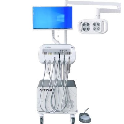 Xe đẩy nha khoa di động chuyên nghiệp cho đơn vị nha khoa thú y với máy nén khí, xe đẩy di động điều trị thú cưng