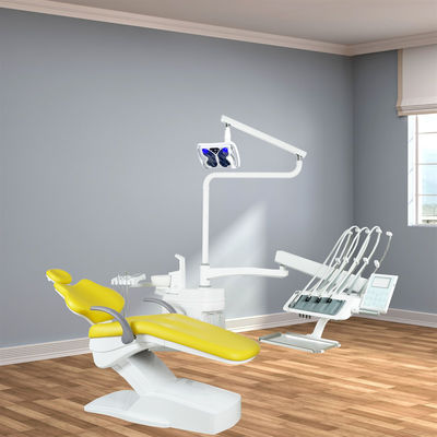 Ghế nha khoa nhà máy Foshan 16 bộ một container với đèn chiếu và máy cạo vôi răng miễn phí, Bộ ghế nha khoa gắn trên cùng