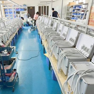 Hộp điều trị nha khoa di động chăm sóc răng cho thú cưng, bộ phận tuabin phòng khám nha khoa với hệ thống hút khí nén, thiết bị nha khoa di động cho thú y