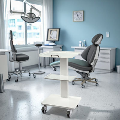 Phòng khám nha khoa Xe dụng cụ di động Xe di động nha khoa với bánh xe phanh Cổ cắm cắm trong ổ cắm Xe xe tải di động nha khoa