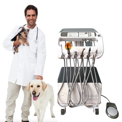 Nhà máy nha khoa Thiết bị trị liệu răng thú cưng với máy nén không khí 220V Tiêu chuẩn EU Veterinary Portable Dental Unit