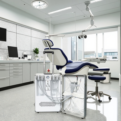 Thiết kế vali Đơn vị nha khoa di động cầm tay, Đơn vị điều trị nha khoa di động với Máy nén tích hợp, Đèn chiếu và Máy cạo vôi