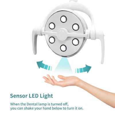 8 LED Dental Light with Sensor Switch Dental Chair Cold Light Square Reflector Dental Lamp
