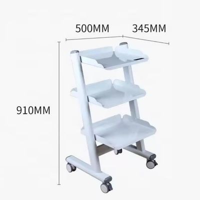 Bệnh viện Nha khoa Metal Tool Cart 3 Lớp Nha khoa Mobile Cart Tools Beauty Salon Storage Trolley