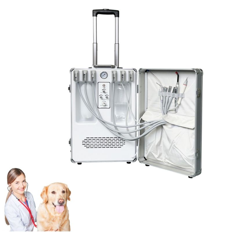 Thiết bị nha khoa thú y cầm tay Động vật nuôi Điều trị răng Hộp hành lý Chăm sóc răng động vật Thú y Đơn vị điều trị răng di động