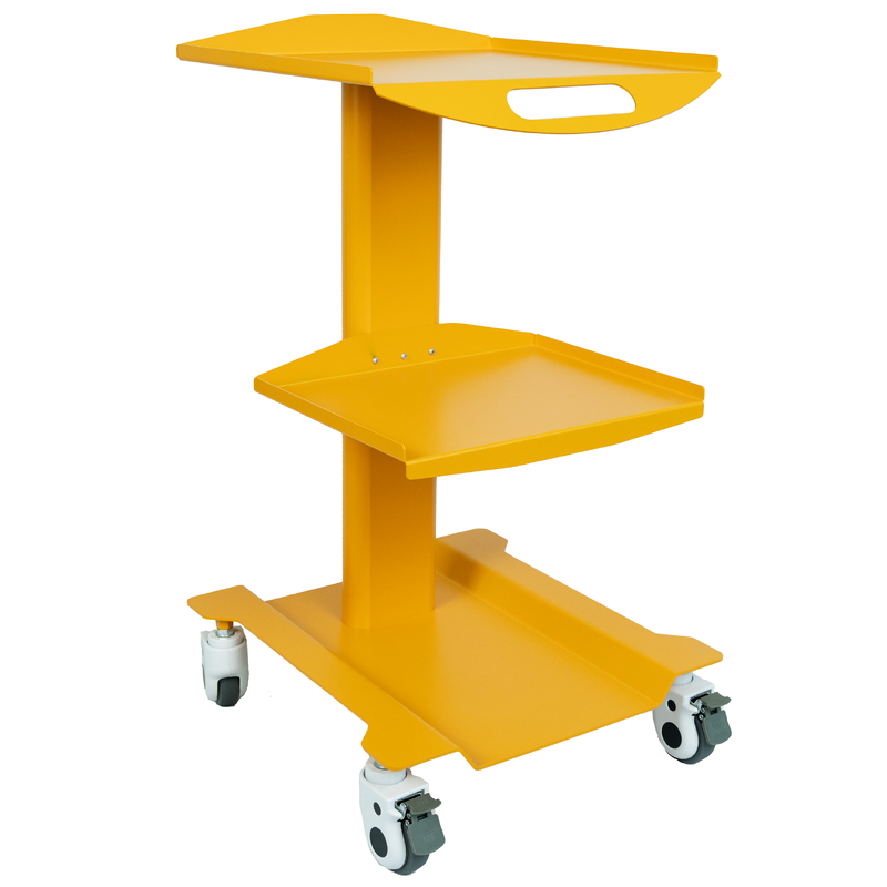 Xe đẩy dụng cụ nha khoa di động bằng thép cán nguội bền, trực tiếp từ nhà máy, xe đẩy nha khoa 3 tầng có bánh xe bằng thép bền