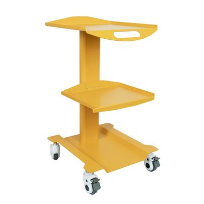 Giá tốt Mobile Dental Cart Dental Single Pillar Stainless Steel Three Layer Tray Color Design Instrument Trolley Xây dựng trong ổ cắm trực tuyến