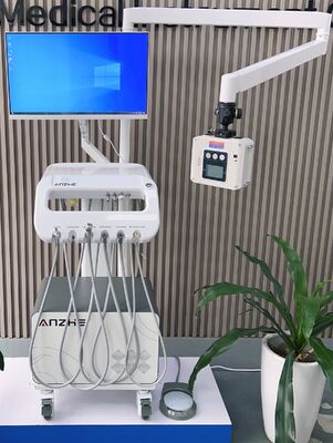 Xe đẩy nha khoa thú y 550W bán trực tiếp từ nhà máy với độ ồn 38DB và áp suất 0.8Mpa, xe đẩy di động điều trị nha khoa cho thú cưng