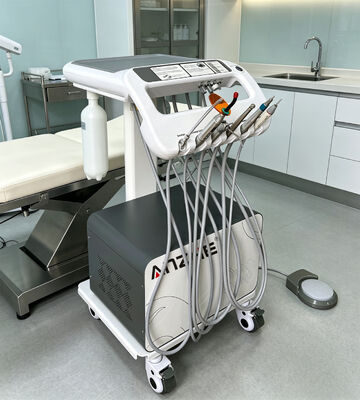 Giá tốt Xe đẩy nha khoa di động chất lượng cao có máy nén khí | Thiết bị điều trị nha khoa di động cho phòng khám & dịch vụ di động | Xe đẩy nha khoa di động êm ái & hiệu quả trực tuyến