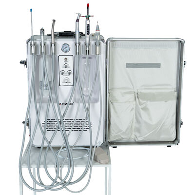Giá tốt Đơn vị nha khoa di động di động với sức mạnh 550W Áp suất 0,8Mpa và máy nén không khí không dầu im lặng cho chăm sóc nha khoa động vật di động trực tuyến