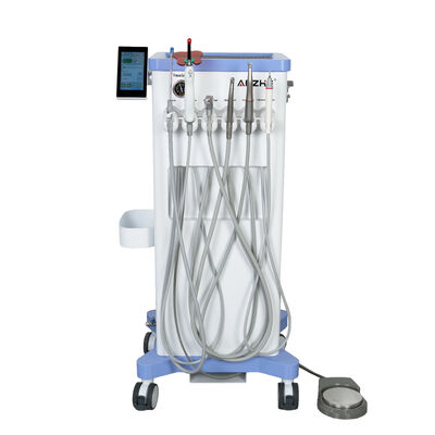 Giá tốt Đơn vị nha khoa thú y di động với máy nén không khí không dầu 550W 10L thùng không gỉ Bàn làm việc nha khoa tiếng ồn thấp trực tuyến