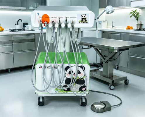 Giá tốt Đơn vị nha khoa thú y di động di động với sức mạnh 550W áp suất 0,8Mpa và tiếng ồn 38DB cho phòng khám động vật trực tuyến