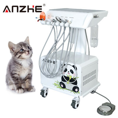Giá tốt Thiết bị nha khoa thú y di động tất cả trong một với máy nén khí Máy đo siêu âm Hệ thống hút ánh sáng LED chữa bệnh Thiết bị nha khoa thú cưng di động cho bệnh viện động vật trực tuyến