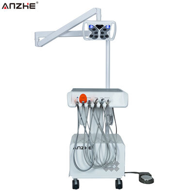 Đơn vị nha khoa di động với đèn làm trắng LED bướm tích hợp máy nén không khí siêu âm Scaler LED chữa bệnh ánh sáng hệ thống hút ức Đường làm việc nha khoa di động cho phòng khám nha khoa