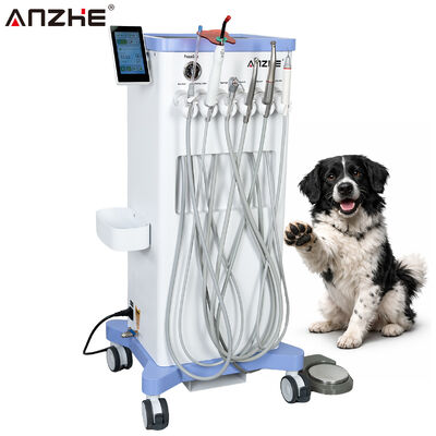 Giá tốt Đơn vị nha khoa di động thú y với động cơ điện được xây dựng trong hệ thống hút nén nén siêu âm và đèn điều trị LED cho phòng khám nha khoa động vật trực tuyến