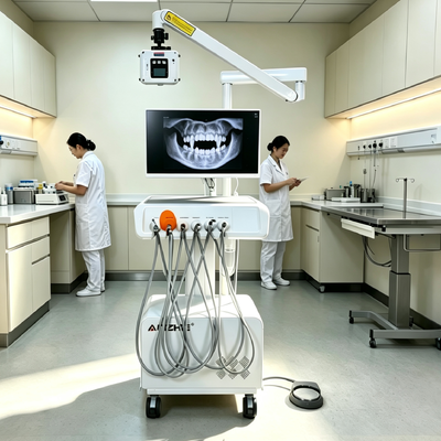 Giá tốt Toàn bộ trong một đơn vị nha khoa thú y với máy ảnh X quang HD trong miệng và máy nén không khí không dầu im lặng trực tuyến