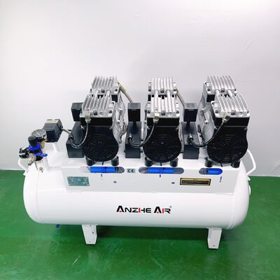 Giá tốt 2550W 90L Máy nén không khí nha khoa không dầu Máy nén không khí im lặng cho phòng khám nha khoa trực tuyến